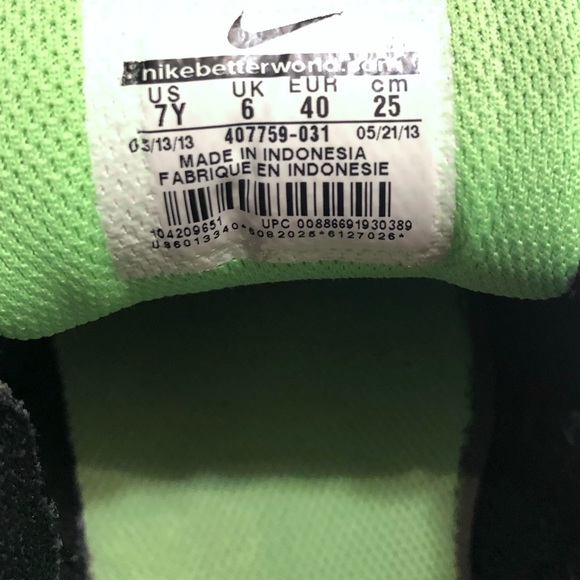 NEON GREEN NIKE AIR MAX COMMAND C-BLACK GREEN - Picture 5 of 13